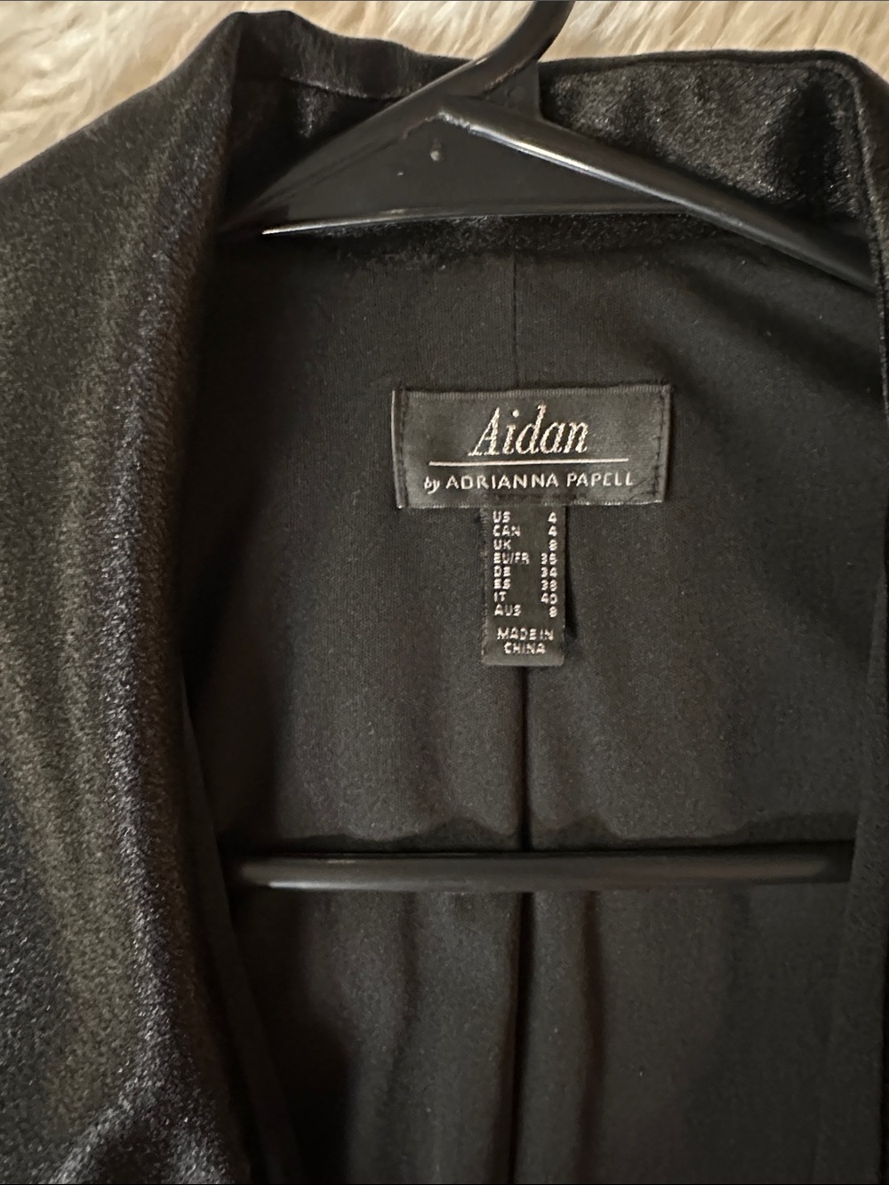 Aidan by Adrianna Papell Black Feather-Cuff fitted Blazer dress 4 - Picture 3 of 8